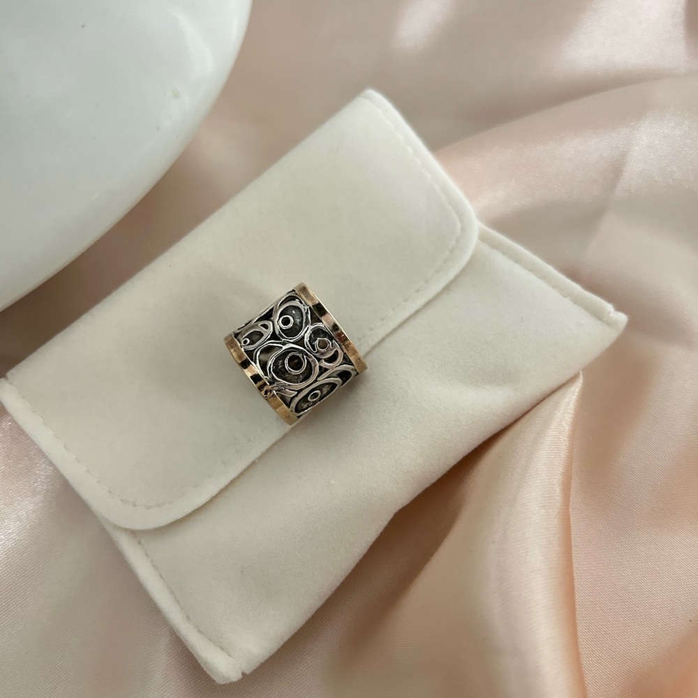 Vintage 14K gold and Silver Plate Ring size 7